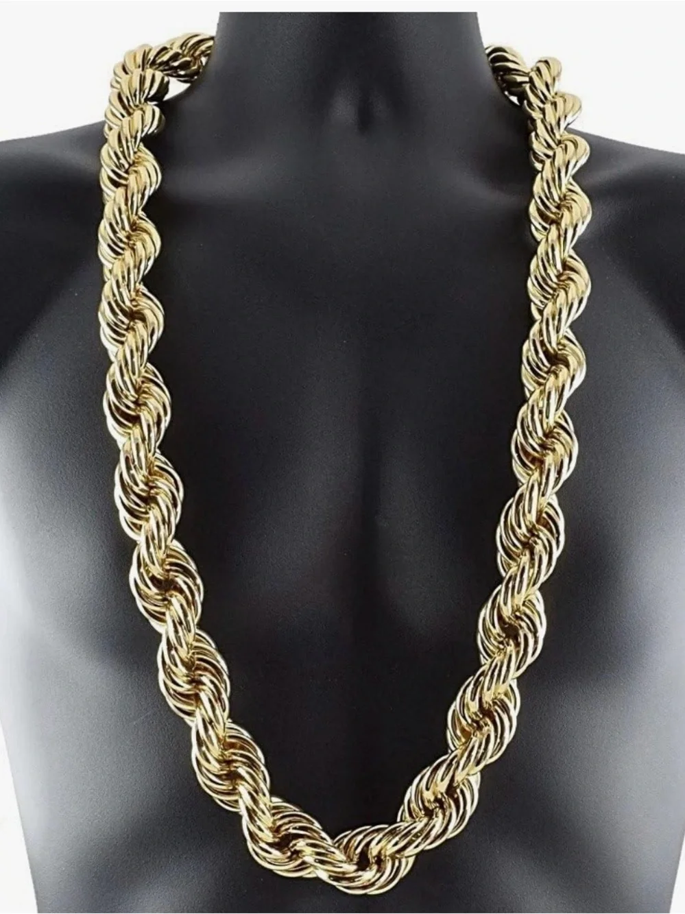 Bling Cartel Heavy 25mm Mens Hollow Thick Rope Dookie Chain 36” Hip Hop Necklace